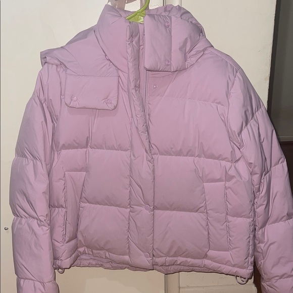 lululemon athletica wunder puff cropped Light Pink Puffer Coat jacket winter - Picture 1 of 9